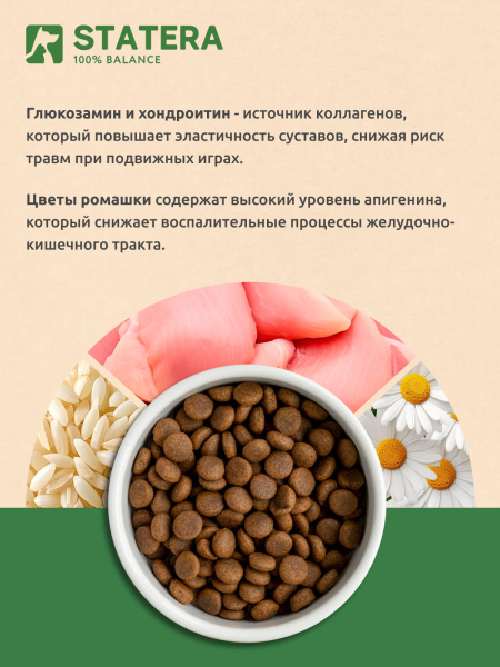 STATERA сухой полнорационный корм для щенков всех пород с индейкой