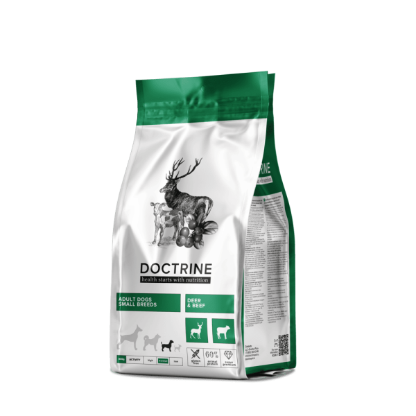 DOCTRINE сухой корм для взрослых собак мелких пород с телятиной и олениной