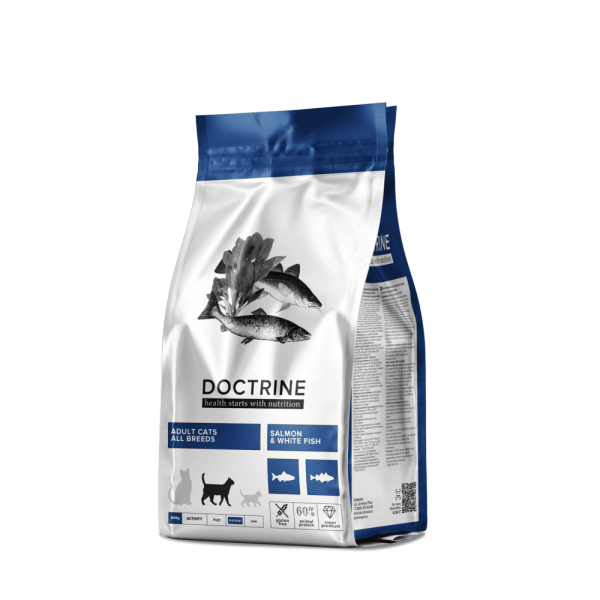 DOCTRINE сухой корм для взрослых кошек с лососем и белой рыбой